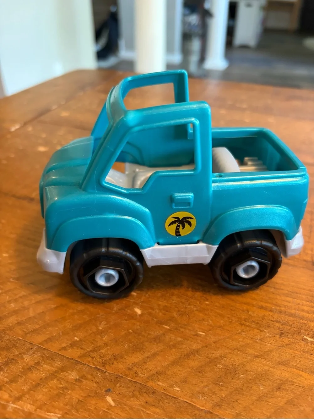 Fisher Price Little People shiny aqua beach car as is